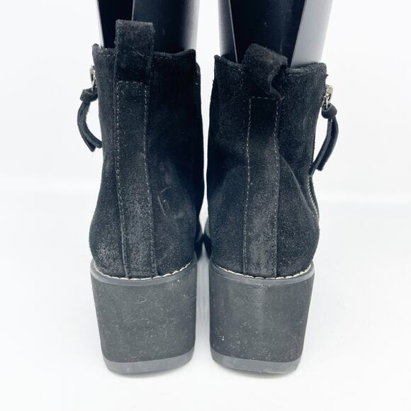 Sofft Women's Emeline Waterproof Suede Wedge Side Zip Bootie Black Size 7 M - Picture 4 of 13